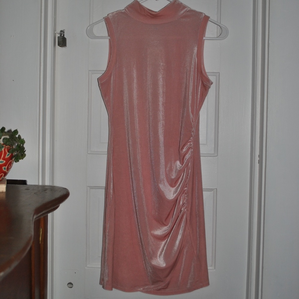 Light Pink Velour Mini Dress